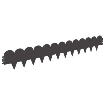 Raseneinfassung 50 stk. 103 x 15 cm Stahl Schwarz