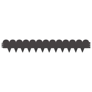 Raseneinfassung 50 stk. 103 x 15 cm Stahl Schwarz