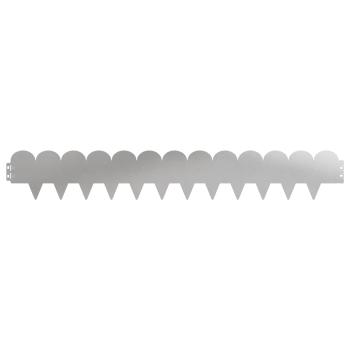 Raseneinfassung 20 stk. 103 x 15 cm Stahl Silber