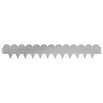 Raseneinfassung 50 stk. 103 x 15 cm Stahl Silber