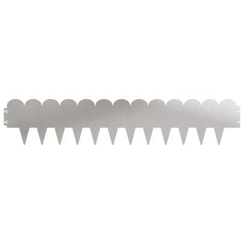 Raseneinfassung 30 stk. 103 x 20 cm Stahl Silber