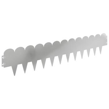 Raseneinfassung 30 Stk. 103 x 20 cm Stahl Silber