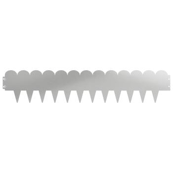 Raseneinfassung 30 Stk. 103 x 20 cm Stahl Silber