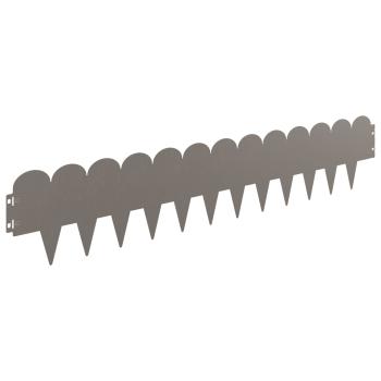 Rasenkante spitzer & runder Abschluss 20 stk. 103x20cm Stahl