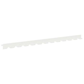 Raseneinfassung 30 Stk. 102 x 4 x 4 cm Stahl Weiß