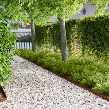 ARDEBO.de - Raseneinfassung 20 stk. 102 x 4 x 4 cm Stahl Rostig