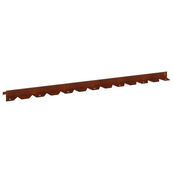 Raseneinfassung 20 stk. 102 x 4 x 4 cm Stahl Rostig