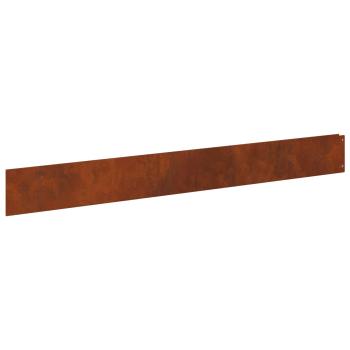 Rasenkante 50 stk. 100 x 12 cm Stahl Rostoptik