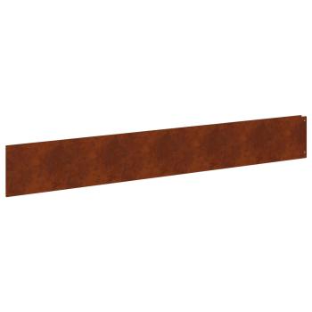Rasenkante 30 stk. 100 x 15 cm Stahl Rostoptik