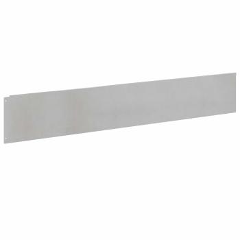 Rasenkante 10 stk. 100 x 18 cm Stahl Silber