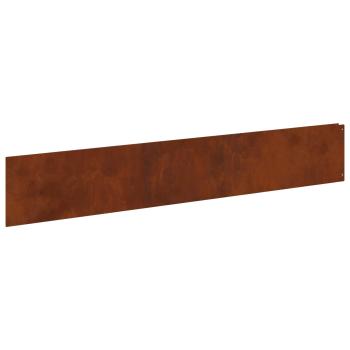 Rasenkante 10 stk. 100 x 18 cm Stahl Rostoptik