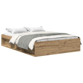Bettgestell ohne Matratze Artisan-Eiche 160x200cm Holzwerkstoff