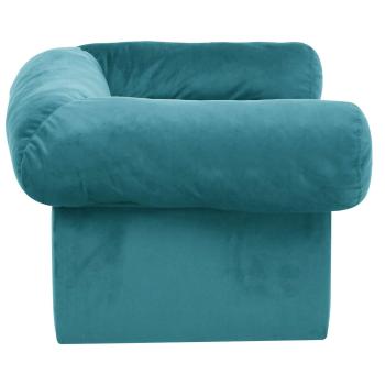 Hundesofa mit Speicher Türkis 75 x 50 x 38cm Plüsch