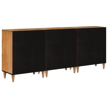 Sideboard 3 pcs Natur 60 x 33,5 x 75 cm Massivholz Mango