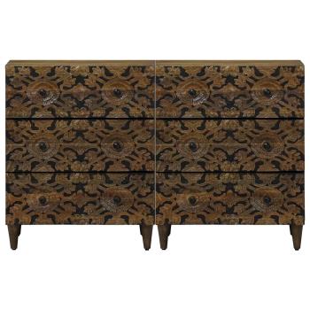Sideboard 2 pcs Braun 60 x 33,5 x 75 cm Massivholz Mango