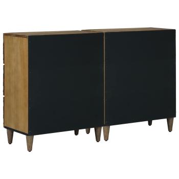 Sideboard 2 pcs Braun 60 x 33,5 x 75 cm Massivholz Mango