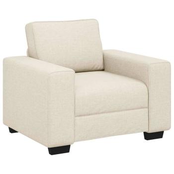 Sofa 3 stk. Beige Leinenmischgewebe