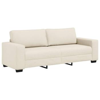 Sofa 3 stk. Beige Leinenmischgewebe