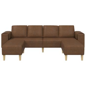 Wohnzimmer Couch 3 pcs Braun
