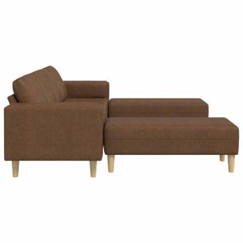 Wohnzimmer Couch 3 pcs Braun