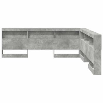 Aufbewahrungskopfteil Beton Grau Holzwerkstoff