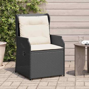 Gartenbank 2 stk. Schwarz Poly-Rattan