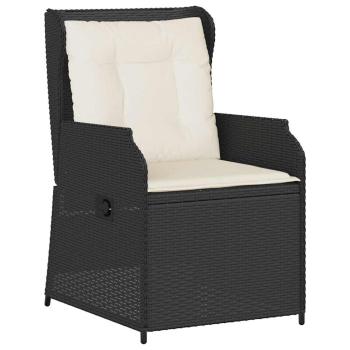 Gartenbank 2 stk. Schwarz Poly-Rattan