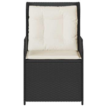 Gartenbank 2 stk. Schwarz Poly-Rattan