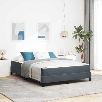 ARDEBO.de - Boxspringbett mit Matratze Dunkelgrau 160 x 210 cm Stoff
