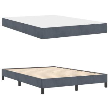 Boxspringbett mit Matratze Dunkelgrau 160 x 210 cm Stoff