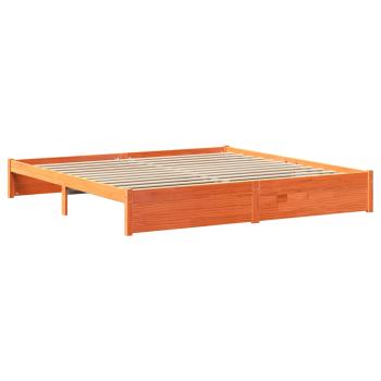 Bücherregal-Bett Uni 2 stk. Wachsbraun 200 x 200 cm
