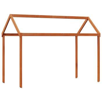 Hochbettrahmen Wachsbraun 90 x 190 cm Massives Kiefernholz