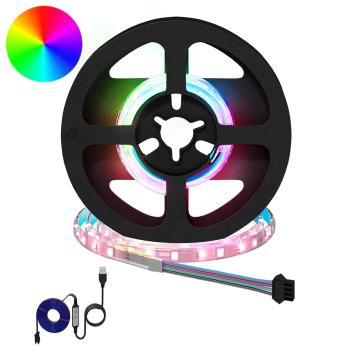 ARDEBO.de - LED Streifen 12 Stk. Schwarz und Transparent