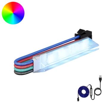 ARDEBO.de - LED Streifen 12 Stk. Schwarz und Weiß Kupfer und Kunststoff