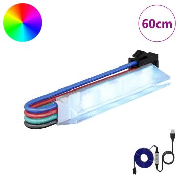 LED Streifen 12 Stk. Schwarz und Weiß Kupfer und Kunststoff