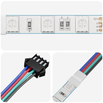 LED Streifen 12 Stk. Schwarz und Weiß Kupfer und Kunststoff