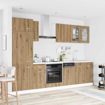 ARDEBO.de - Kücheneinheit Lyon 8 stk. Artisan-Eiche Holzwerkstoff
