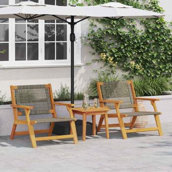 ARDEBO.de - gartenmöbel 2 pcs Grau 67 x 78 x 73 cm Massivholz Akazie