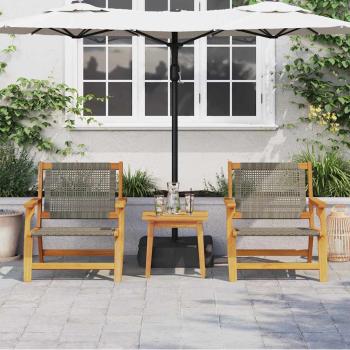 gartenmöbel 2 pcs Grau 67 x 78 x 73 cm Massivholz Akazie