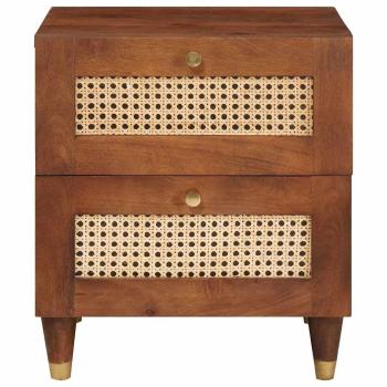 Nachttisch 2 stk. Braun 40 x 33 x 46 cm Massivholz Akazie