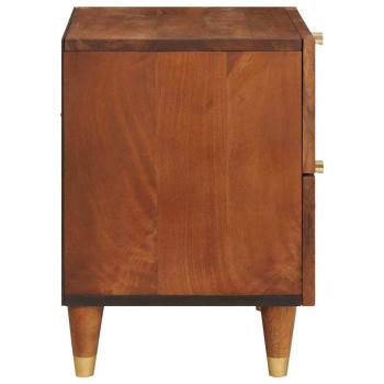 Nachttisch 2 stk. Braun 40 x 33 x 46 cm Massivholz Akazie