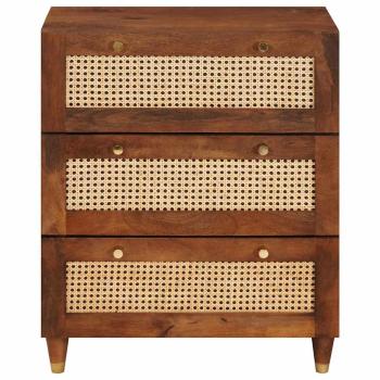 Sideboard Braun 60 x 33 x 75 cm Massivholz Mango