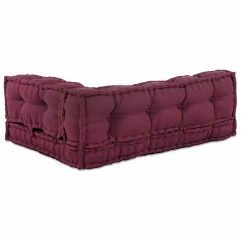 Pallet Sofa Kissen 3 Stk. Stoff Kastanienbraun 120 x 80 x 38 cm