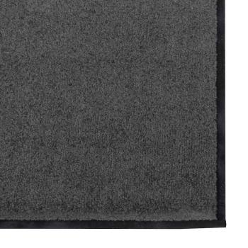 Fußmatte Anthrazit und Schwarz 120 x 250 cm Polyamid und PVC