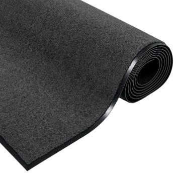 Fußmatte Anthrazit und Schwarz 120 x 250 cm Polyamid und PVC