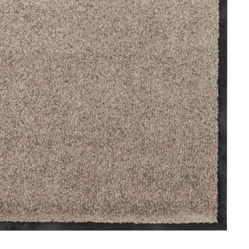 Fußmatte Beige und Schwarz 120 x 250 cm 100% Polyamid