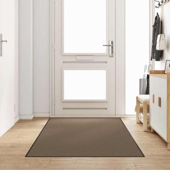 ARDEBO.de - Fußmatte Beige und Schwarz 120 x 300 cm 100% Polyamid