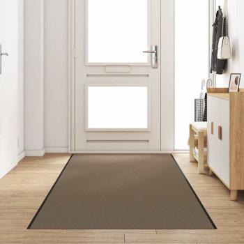 ARDEBO.de - Fußmatte Beige und Schwarz 120 x 400 cm 100% Polyamid