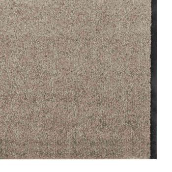 Fußmatte Beige und Schwarz 120 x 400 cm 100% Polyamid