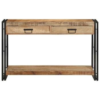 Konsolentisch mit Regal Braun 120 x 33 x 75 cm Massivholz Mango